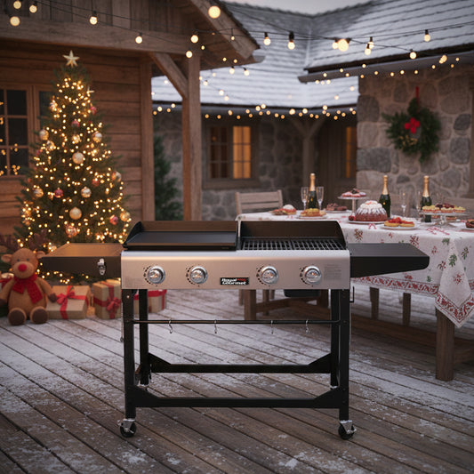 4-Burner Gas Grill and Griddle Combo with Cover