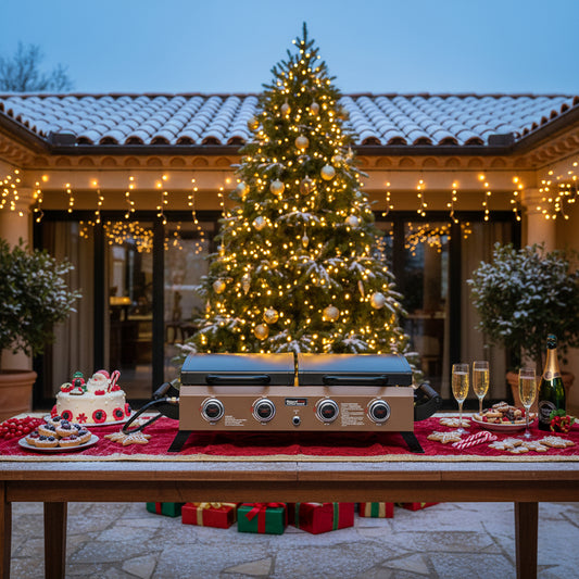 Portable Tabletop Grill & Griddle Combo