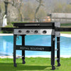 34-Inch 4-Burner Propane Gas Griddle with Hood  with 732 Sq. In.
