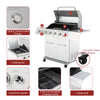 Royal Gourmet  Outdoor grill with features highlighted and labeled on a white background