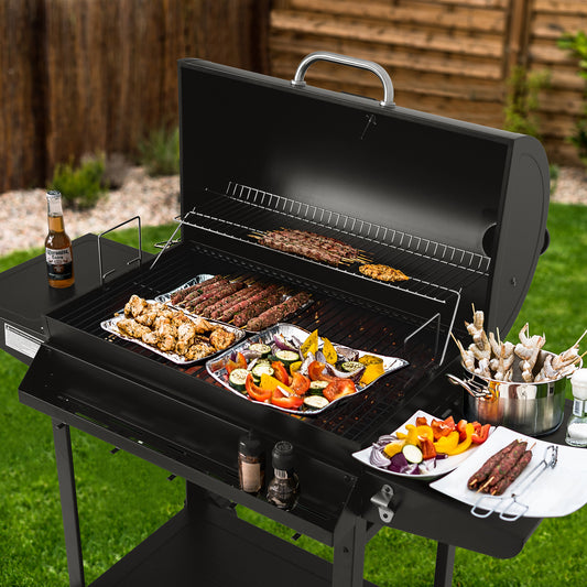 30-Inch Barrel Charcoal Grill | 627 Sq. In. Total Cooking Area
