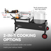 Creole Feast 2-in-1 cooking option with crawfish boiler and cooker on a gray background