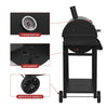 Royal Gourmet Black barbecue grill with features highlighted on a white background