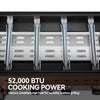 4-Burner Propane Griddle with Folding Side Shelves | 52,000 BTU