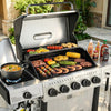 5-Burner Gas Grill with Side Burner in Silver