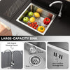 4-Burner Outdoor Kitchen Island Grill with Sink & Side Burner
