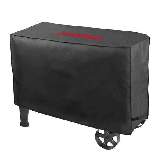 Black grill cover with 'Crock-Pot' branding on a white background