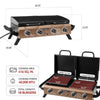 4-Burner Portable Propane Grill & Griddle Combo with Hood