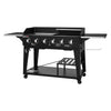 6-Burner Gas Grill and Griddle Combo, Black