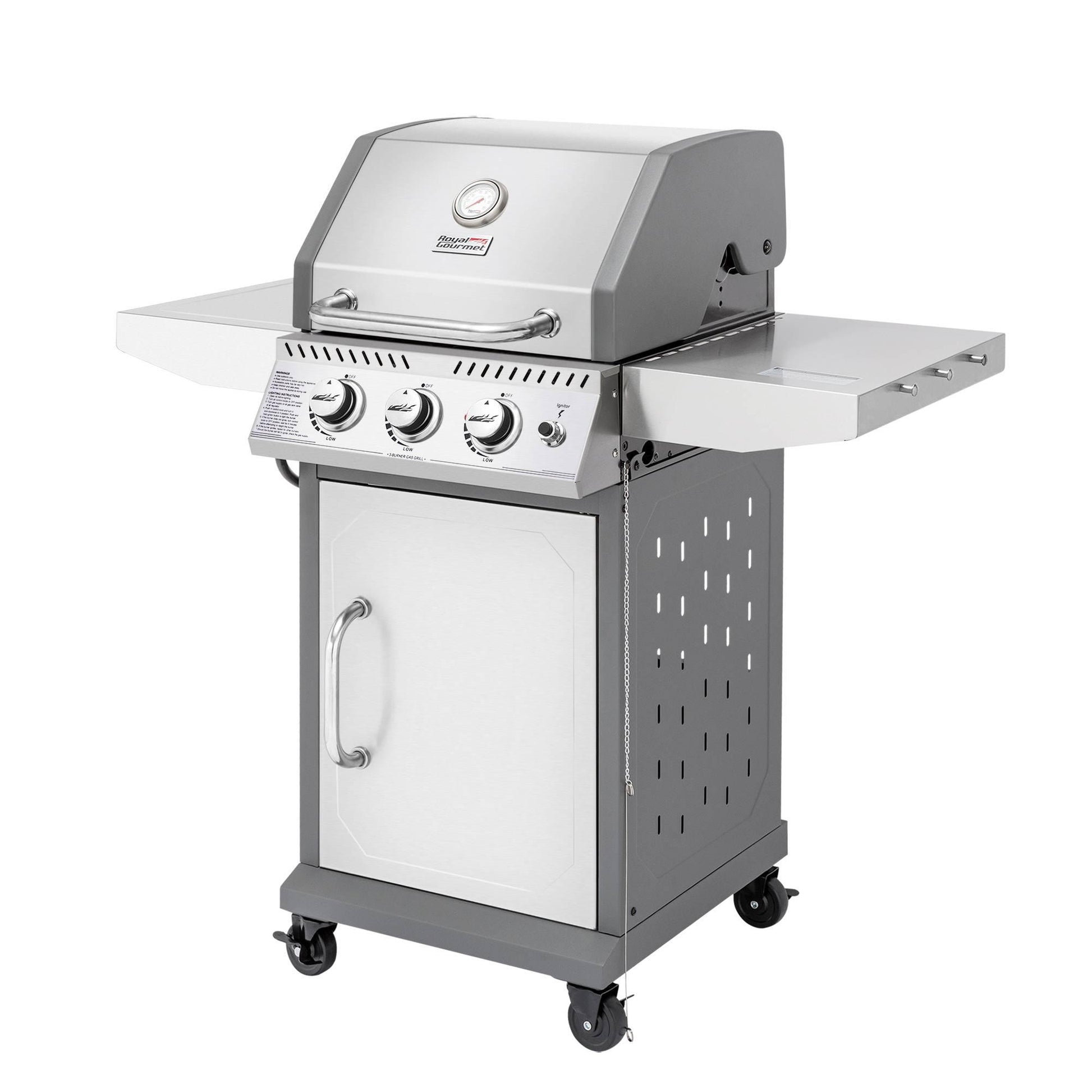 3-Burner Cabinet Style Gas Grill - Royal Gourmet