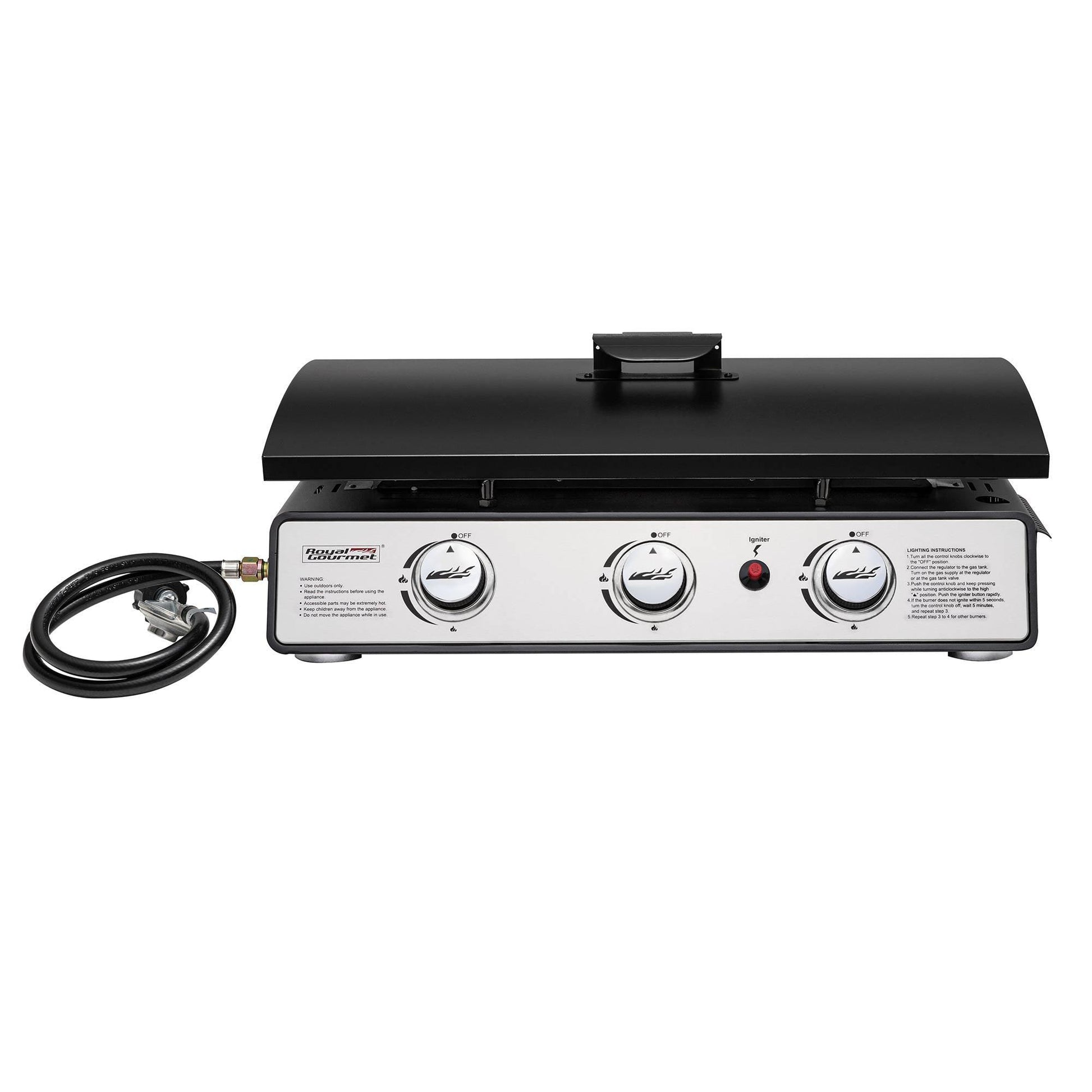 Royal Gourmet PD1302 3-Burner 26,400-BTU Portable GAS Grill Griddle