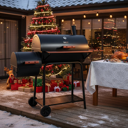 30-Inch Charcoal Grill with Offset Smoker