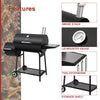 30-Inch Barrel Charcoal Grill with Offset Smoker