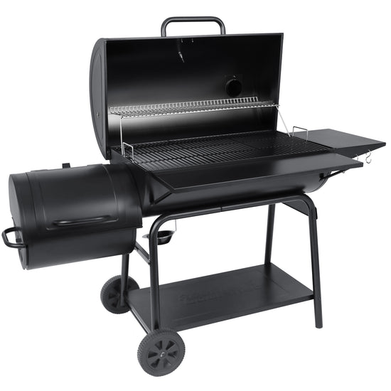 Black barbecue grill on a white background
