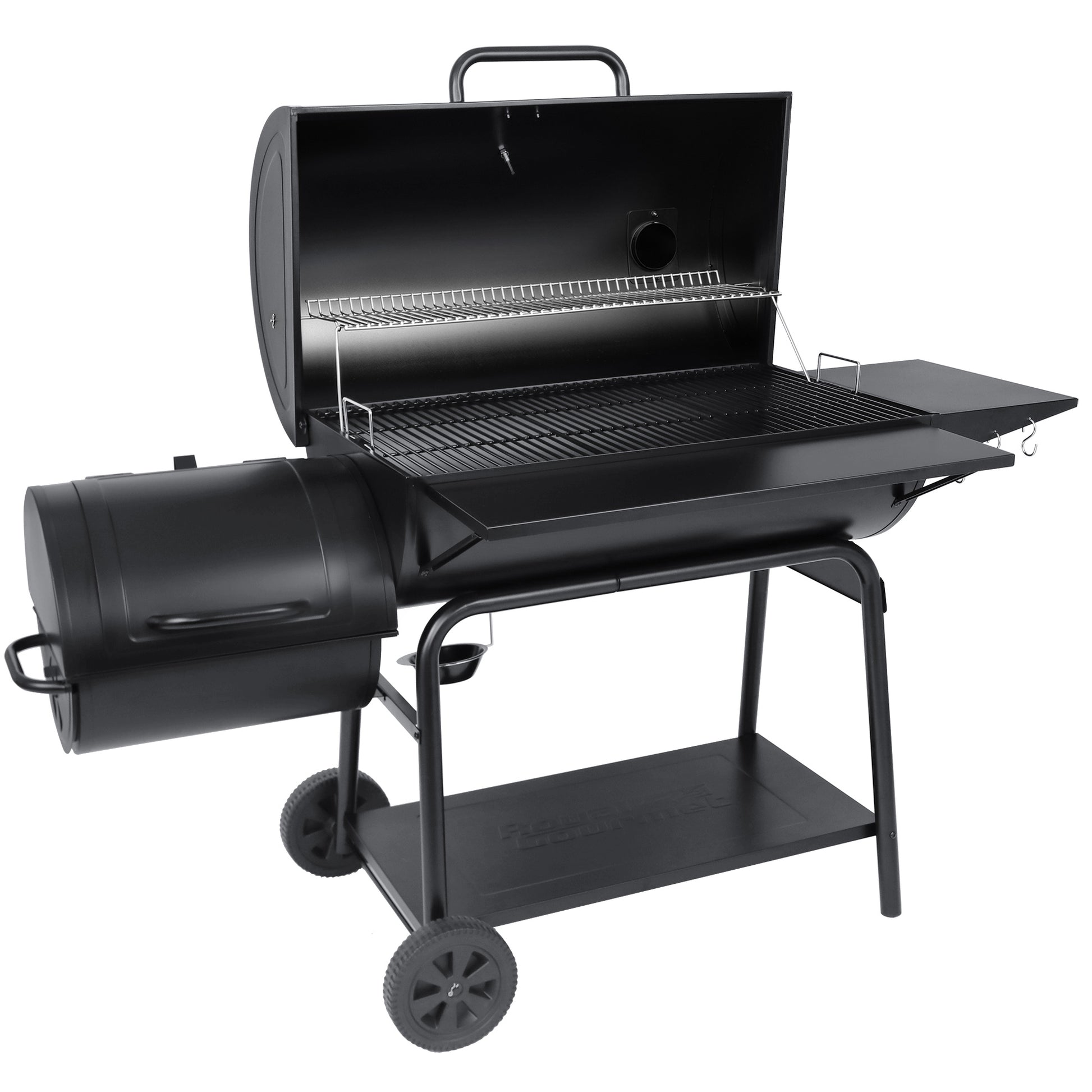 Black barbecue grill on a white background