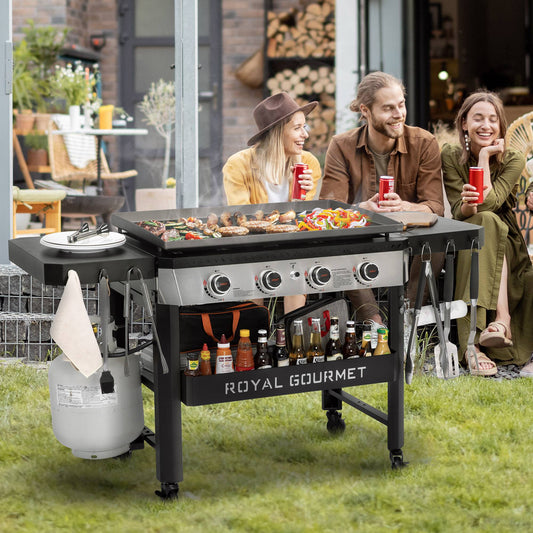 34-Inch 4-Burner Propane Gas Griddle with 732 Sq. In., 52,000 BTU