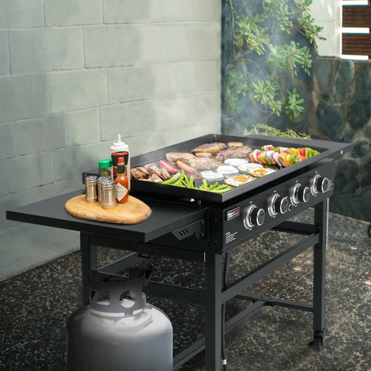 35-Inch 4-Burner Gas Griddle With Cover