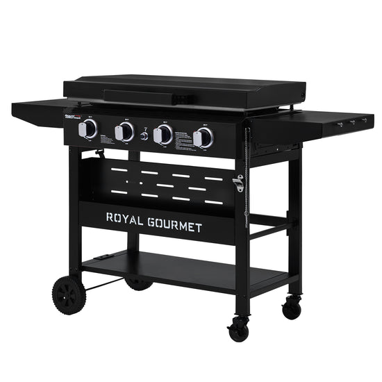 Black Royal Gourmet grill on a white background