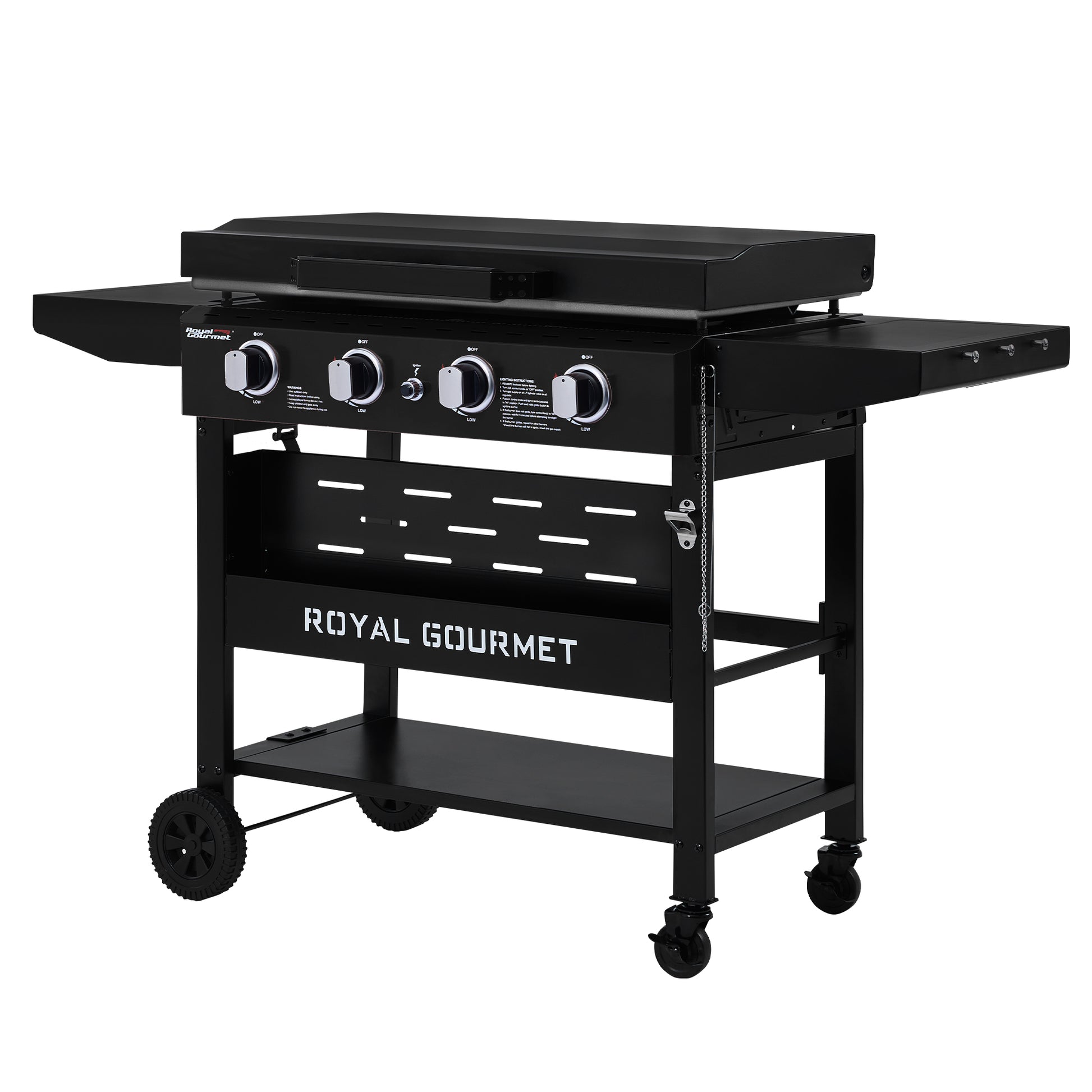 Black Royal Gourmet grill on a white background
