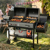 Gas & Charcoal Grill Combo with Offset Smoker