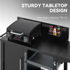 Outdoor BBQ Cart Table with Storage Shelves