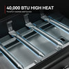 Royal Gourmet Grill with 40,000 BTU high heat and stainless steel burners on a black background