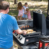 3-Burner Portable Gas Griddle with Side Burner, 29,000 BTU