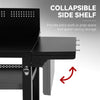 Outdoor BBQ Cart Table with Storage Shelves