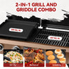 4-Burner Portable Propane Grill & Griddle Combo with Hood