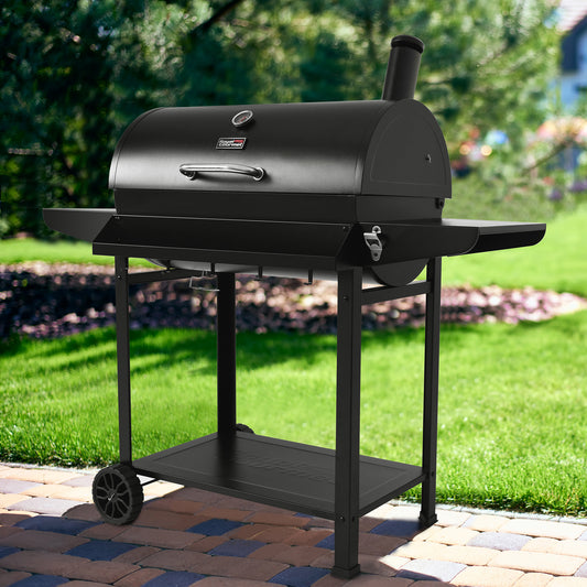 30-Inch Barrel Charcoal Grill | 627 Sq. In. Total Cooking Area