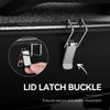 Royal Gourmet Lid latch buckle on a black container with close-up detail