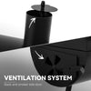 Royal Gourmet Ventilation system for a barbecue with arrows indicating airflow direction.
