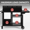 Outdoor BBQ Cart Table with Storage Shelves