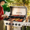 5-Burner Gas Grill with Side Burner in Silver
