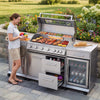 6-Burner Outdoor Kitchen Gas Grill with Sear Burner & Refrigerator | 86,000 BTU
