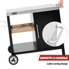 Royal Gourmet Metal cart with smooth U-handle design on a white background