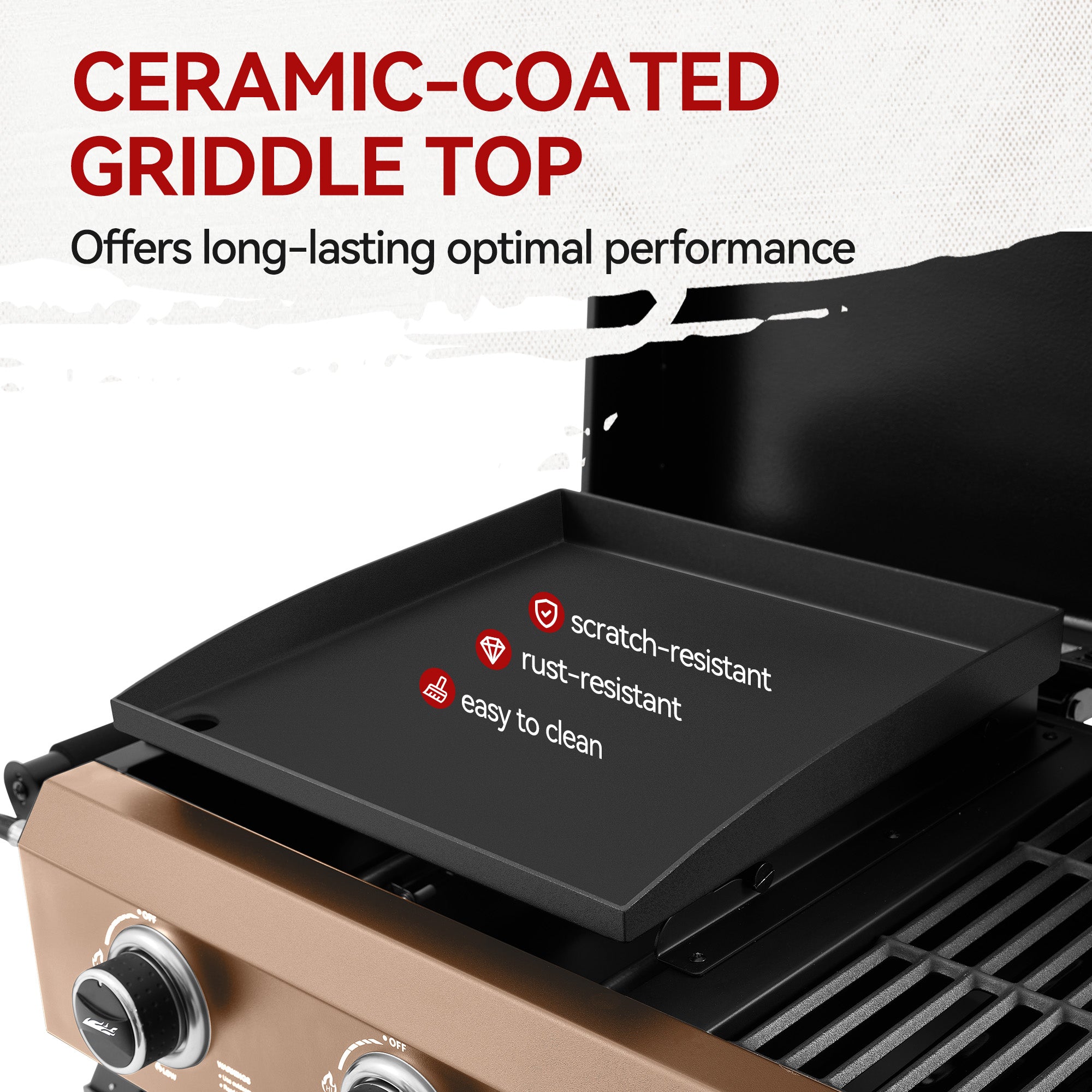 Royal Gourmet GD4002TP Portable Grill & Griddle Combo | 40,000 BTU