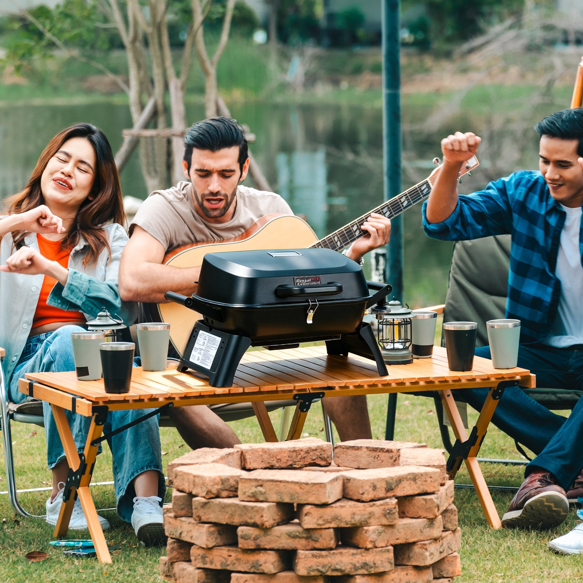 Royal Gourmet GT2007 Portable Tabletop Gas Grill | 369 Sq. In