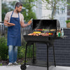 28-Inch Barrel Charcoal Grill with Side Table, 626 sq. in.