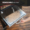 Royal Gourmet Barbecue grill with a removable ash tray on a wooden surface