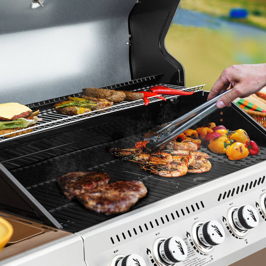 6-Burner Propane Gas Grill with Sear & Side Burner, 74,000 BTU