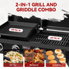4-Burner Portable Propane Gas Grill Griddle Combo, Black