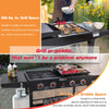 4-Burner Black Gas Grill and Griddle Combo