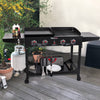 4-Burner Black Gas Grill and Griddle Combo