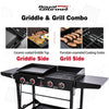 4-Burner Black Gas Grill and Griddle Combo
