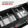 4-Burner Gas Grill and Griddle Combo