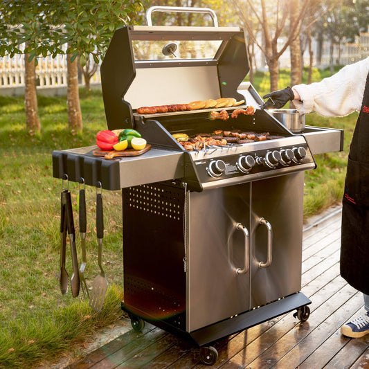 4-Burner Gas Grill with Side Burner