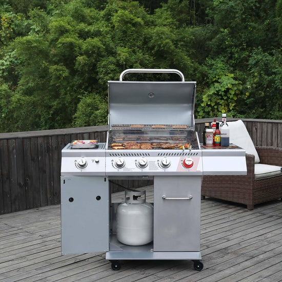 4-Burner Gas Grill with Side Burner - Royal Gourmet