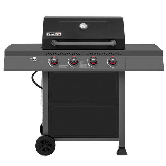 4-Burner Gas Grill with Side Shelves