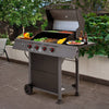 4-Burner Gas Grill with Side Shelves